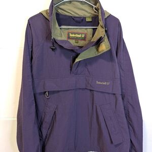 Timberland Two-Tone Y2K Nylon Pullover Jacket With Hood